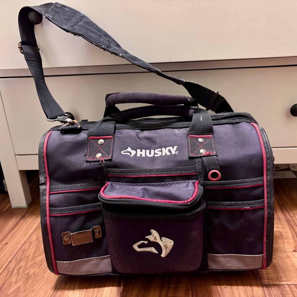 Husky Black/Red Construction Duffel Bag